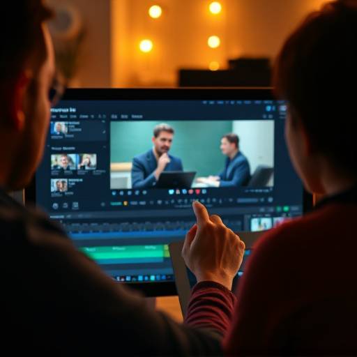 En person redigerer en video på en computer